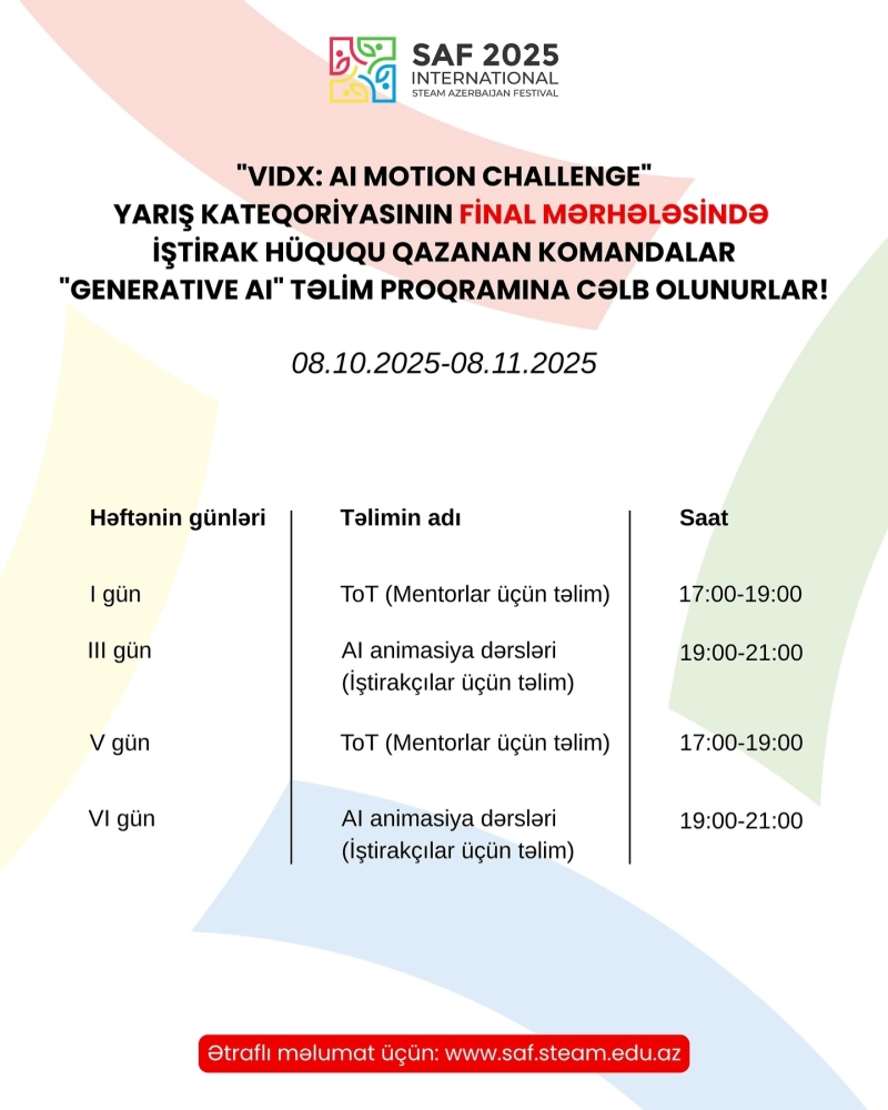 🎬 “VIDX: AI Motion Challenge” finalçıları üçün xüsusi xəbər!